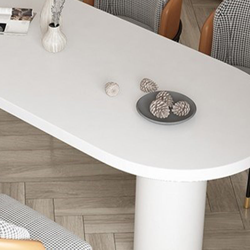 Free Form Dining Table Contemporary Table with Double Pedestal Base for Kitchen Clearhalo ' dining_table' 'Dining Tables & Seating' 'Dining Tables' 'furn' 'furn_dining_table' 'Furniture' 'furniture_dining_table' 'Kitchen & Dining Furniture' 'kitchen&dining_furn' 'kitchen' 'kitchen_dining_table' 4571957