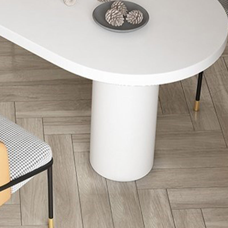 Free Form Dining Table Contemporary Table with Double Pedestal Base for Kitchen Clearhalo ' dining_table' 'Dining Tables & Seating' 'Dining Tables' 'furn' 'furn_dining_table' 'Furniture' 'furniture_dining_table' 'Kitchen & Dining Furniture' 'kitchen&dining_furn' 'kitchen' 'kitchen_dining_table' 4571958