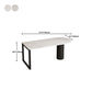Free Form Dining Table Contemporary Table with Double Pedestal Base for Kitchen Clearhalo ' dining_table' 'Dining Tables & Seating' 'Dining Tables' 'furn' 'furn_dining_table' 'Furniture' 'furniture_dining_table' 'Kitchen & Dining Furniture' 'kitchen&dining_furn' 'kitchen' 'kitchen_dining_table' 4571960