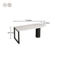 Free Form Dining Table Contemporary Table with Double Pedestal Base for Kitchen Clearhalo ' dining_table' 'Dining Tables & Seating' 'Dining Tables' 'furn' 'furn_dining_table' 'Furniture' 'furniture_dining_table' 'Kitchen & Dining Furniture' 'kitchen&dining_furn' 'kitchen' 'kitchen_dining_table' 4571963