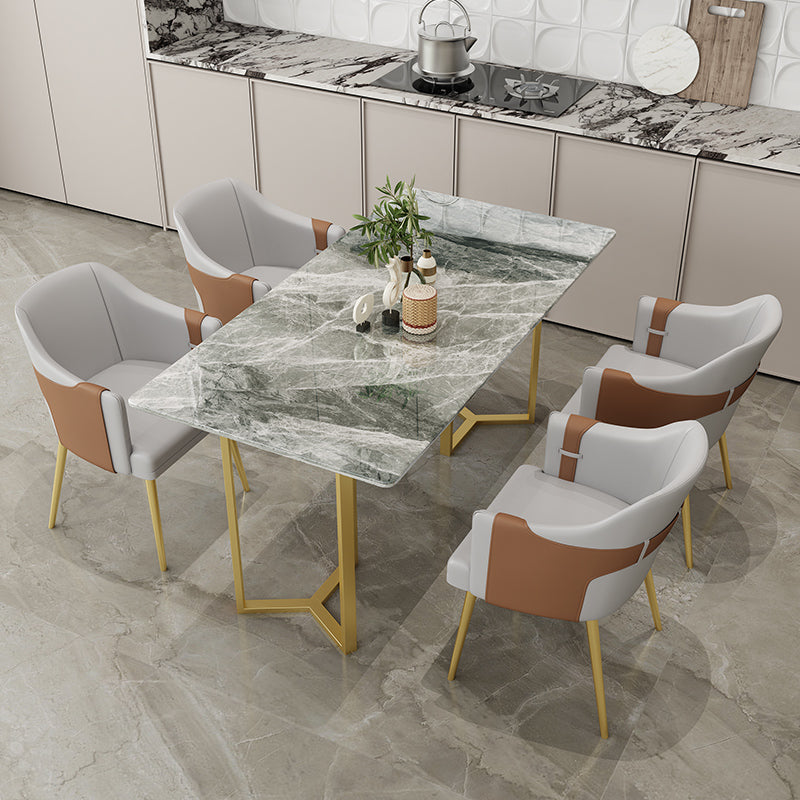 Sintered Stone Dining Table Traditional Luxury Gold Frame Table for Home Clearhalo ' dining_table' 'Dining Tables & Seating' 'Dining Tables' 'furn' 'furn_dining_table' 'Furniture' 'furniture_dining_table' 'Kitchen & Dining Furniture' 'kitchen&dining_furn' 'kitchen' 'kitchen_dining_table' 4571991