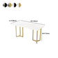 Sintered Stone Dining Table Traditional Luxury Gold Frame Table for Home Clearhalo ' dining_table' 'Dining Tables & Seating' 'Dining Tables' 'furn' 'furn_dining_table' 'Furniture' 'furniture_dining_table' 'Kitchen & Dining Furniture' 'kitchen&dining_furn' 'kitchen' 'kitchen_dining_table' 4571994