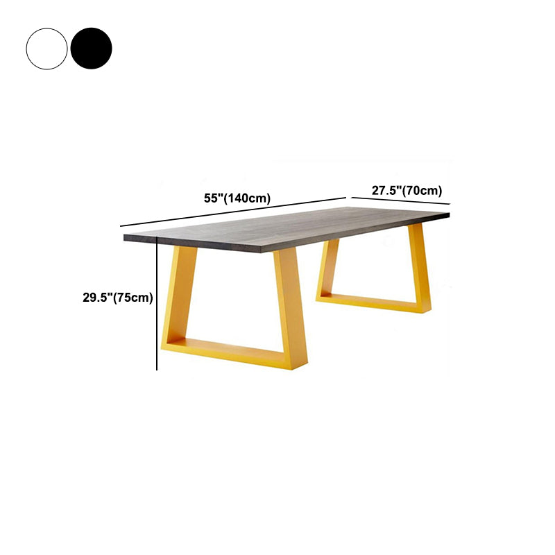 Rectangle Luxury Style Dining Table Solid Wood Fixed Table for Restaurant Clearhalo ' dining_table' 'Dining Tables & Seating' 'Dining Tables' 'furn' 'furn_dining_table' 'Furniture' 'furniture_dining_table' 'Kitchen & Dining Furniture' 'kitchen&dining_furn' 'kitchen' 'kitchen_dining_table' 4572006