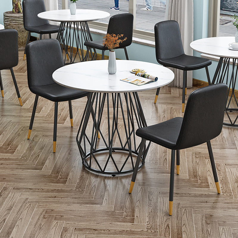 Round Sintered Stone Dining Table Traditional Luxury Dining Table for Dining Room Clearhalo ' dining_table' 'Dining Tables & Seating' 'Dining Tables' 'furn' 'furn_dining_table' 'Furniture' 'furniture_dining_table' 'Kitchen & Dining Furniture' 'kitchen&dining_furn' 'kitchen' 'kitchen_dining_table' 4572025