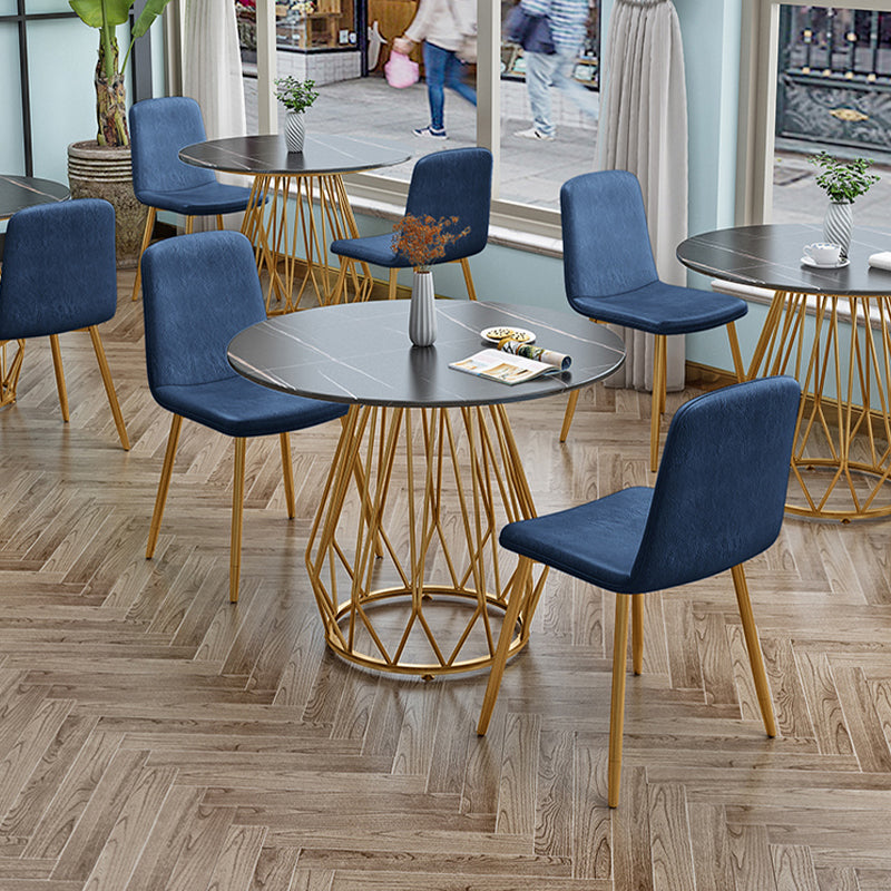 Round Sintered Stone Dining Table Traditional Luxury Dining Table for Dining Room Clearhalo ' dining_table' 'Dining Tables & Seating' 'Dining Tables' 'furn' 'furn_dining_table' 'Furniture' 'furniture_dining_table' 'Kitchen & Dining Furniture' 'kitchen&dining_furn' 'kitchen' 'kitchen_dining_table' 4572026