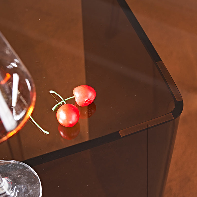 Glass Contemporary Free Form Dining Table Clear Glass Top Table for Dining Room Clearhalo ' dining_table' 'Dining Tables & Seating' 'Dining Tables' 'furn' 'furn_dining_table' 'Furniture' 'furniture_dining_table' 'Kitchen & Dining Furniture' 'kitchen&dining_furn' 'kitchen' 'kitchen_dining_table' 4572036