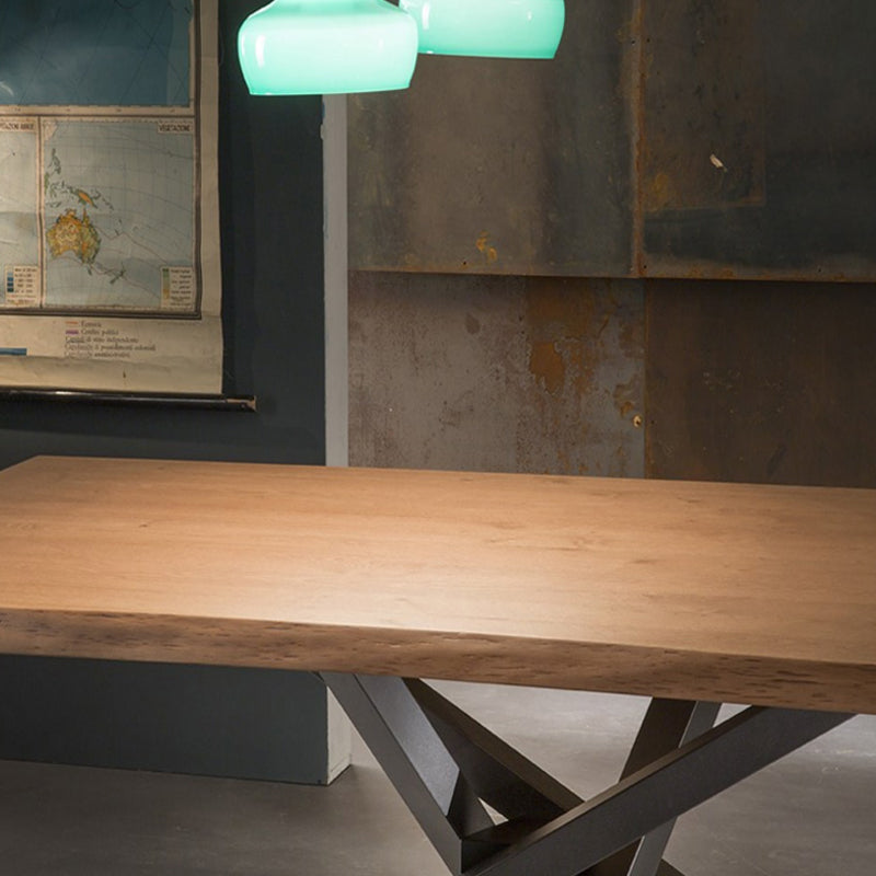 Rectangle Pedestal Luxury Dining Table Solid Wood Fixed Table for Home Clearhalo ' dining_table' 'Dining Tables & Seating' 'Dining Tables' 'furn' 'furn_dining_table' 'Furniture' 'furniture_dining_table' 'Kitchen & Dining Furniture' 'kitchen&dining_furn' 'kitchen' 'kitchen_dining_table' 4572047