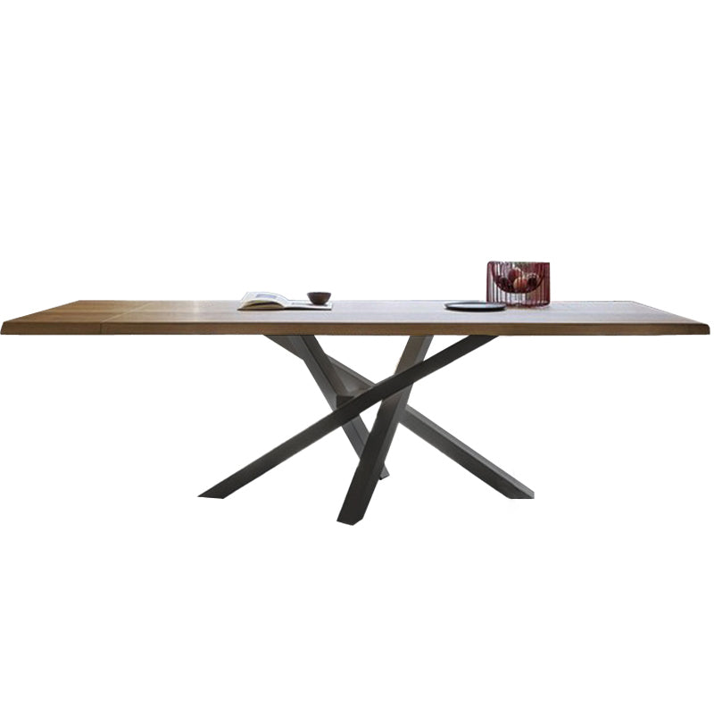 Rectangle Pedestal Luxury Dining Table Solid Wood Fixed Table for Home Black Without Chairs Clearhalo ' dining_table' 'Dining Tables & Seating' 'Dining Tables' 'furn' 'furn_dining_table' 'Furniture' 'furniture_dining_table' 'Kitchen & Dining Furniture' 'kitchen&dining_furn' 'kitchen' 'kitchen_dining_table' 4572052