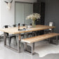 Rectangle Shape Luxury Dining Table Solid Wood Fixed Table for Kitchen Silver 63"L x 27.6"W x 29.5"H Without Chairs Clearhalo ' dining_table' 'Dining Tables & Seating' 'Dining Tables' 'furn' 'furn_dining_table' 'Furniture' 'furniture_dining_table' 'Kitchen & Dining Furniture' 'kitchen&dining_furn' 'kitchen' 'kitchen_dining_table' 4572063