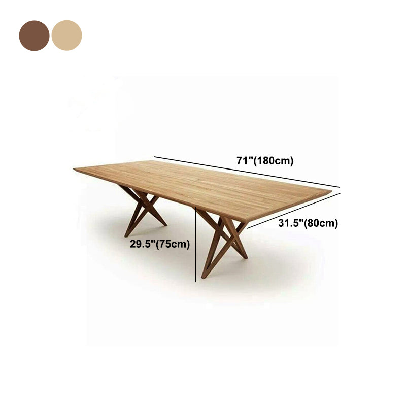 Rectangle Luxury Dining Table Solid Wood Fixed Table for Home Clearhalo ' dining_table' 'Dining Tables & Seating' 'Dining Tables' 'furn' 'furn_dining_table' 'Furniture' 'furniture_dining_table' 'Kitchen & Dining Furniture' 'kitchen&dining_furn' 'kitchen' 'kitchen_dining_table' 4572100
