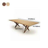 Rectangle Luxury Dining Table Solid Wood Fixed Table for Home Clearhalo ' dining_table' 'Dining Tables & Seating' 'Dining Tables' 'furn' 'furn_dining_table' 'Furniture' 'furniture_dining_table' 'Kitchen & Dining Furniture' 'kitchen&dining_furn' 'kitchen' 'kitchen_dining_table' 4572101