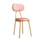 Nordic Style Stacking Open Back Side Chairs Dining Fabric Side Chair Pink 1 Piece Clearhalo ' kitchen&dining_furn' 'Dining Chairs' 'Dining Tables & Seating' 'dining_chair' 'furn' 'furn_dining_chair' 'Furniture' 'furniture_dining_chair' 'Kitchen & Dining Furniture' 'kitchen' 4572121