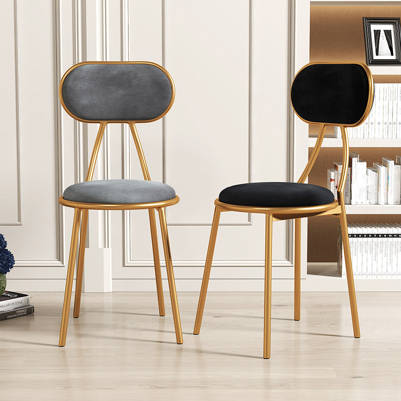 Nordic Style Stacking Open Back Side Chairs Dining Fabric Side Chair Clearhalo ' kitchen&dining_furn' 'Dining Chairs' 'Dining Tables & Seating' 'dining_chair' 'furn' 'furn_dining_chair' 'Furniture' 'furniture_dining_chair' 'Kitchen & Dining Furniture' 'kitchen' 4572124
