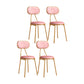 Nordic Style Stacking Open Back Side Chairs Dining Fabric Side Chair Pink 4 Piece Set Clearhalo ' kitchen&dining_furn' 'Dining Chairs' 'Dining Tables & Seating' 'dining_chair' 'furn' 'furn_dining_chair' 'Furniture' 'furniture_dining_chair' 'Kitchen & Dining Furniture' 'kitchen' 4572125