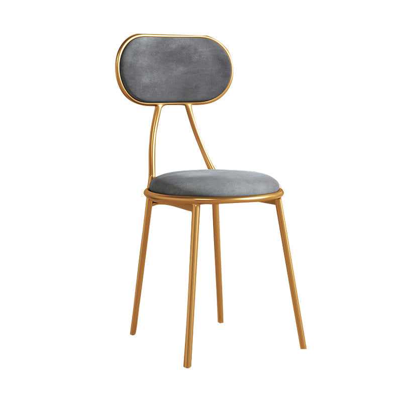 Nordic Style Stacking Open Back Side Chairs Dining Fabric Side Chair Grey 1 Piece Clearhalo ' kitchen&dining_furn' 'Dining Chairs' 'Dining Tables & Seating' 'dining_chair' 'furn' 'furn_dining_chair' 'Furniture' 'furniture_dining_chair' 'Kitchen & Dining Furniture' 'kitchen' 4572132