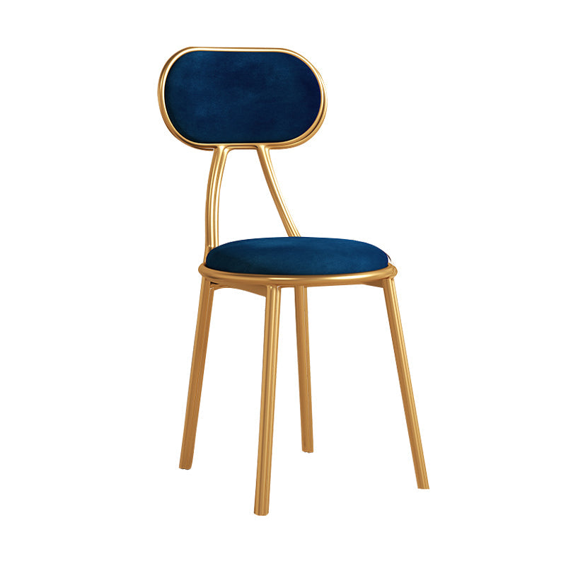 Nordic Style Stacking Open Back Side Chairs Dining Fabric Side Chair Blue 1 Piece Clearhalo ' kitchen&dining_furn' 'Dining Chairs' 'Dining Tables & Seating' 'dining_chair' 'furn' 'furn_dining_chair' 'Furniture' 'furniture_dining_chair' 'Kitchen & Dining Furniture' 'kitchen' 4572141