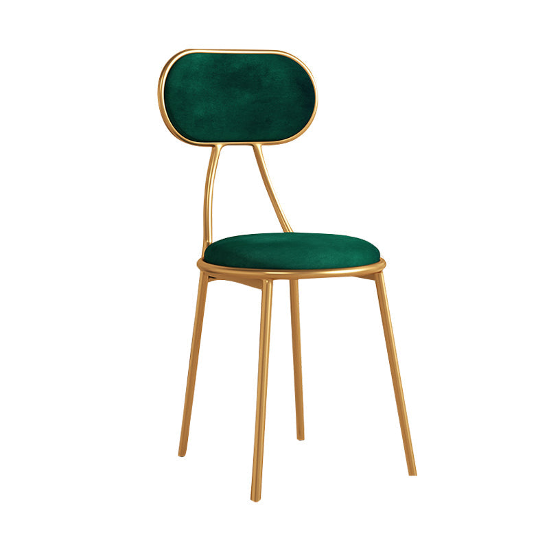Nordic Style Stacking Open Back Side Chairs Dining Fabric Side Chair Green 1 Piece Clearhalo ' kitchen&dining_furn' 'Dining Chairs' 'Dining Tables & Seating' 'dining_chair' 'furn' 'furn_dining_chair' 'Furniture' 'furniture_dining_chair' 'Kitchen & Dining Furniture' 'kitchen' 4572144