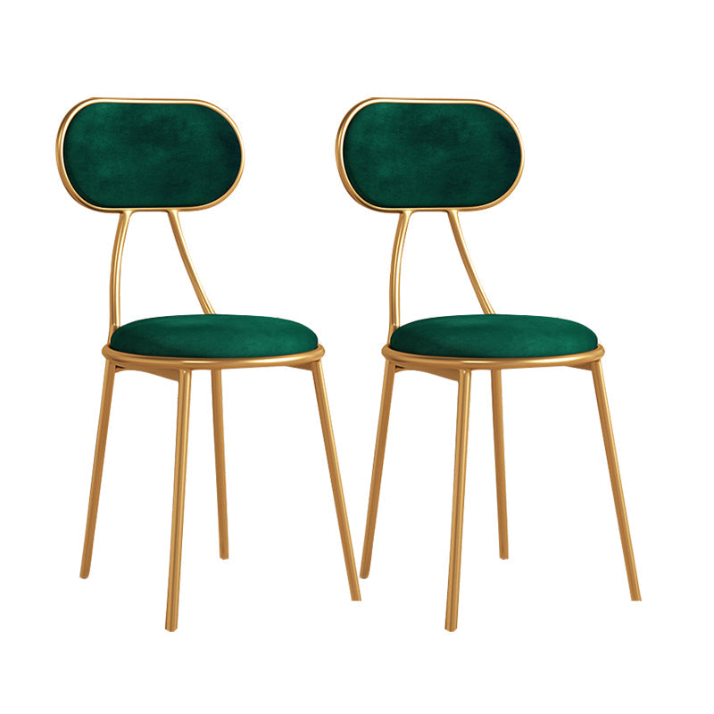 Nordic Style Stacking Open Back Side Chairs Dining Fabric Side Chair Green 2 Piece Set Clearhalo ' kitchen&dining_furn' 'Dining Chairs' 'Dining Tables & Seating' 'dining_chair' 'furn' 'furn_dining_chair' 'Furniture' 'furniture_dining_chair' 'Kitchen & Dining Furniture' 'kitchen' 4572145