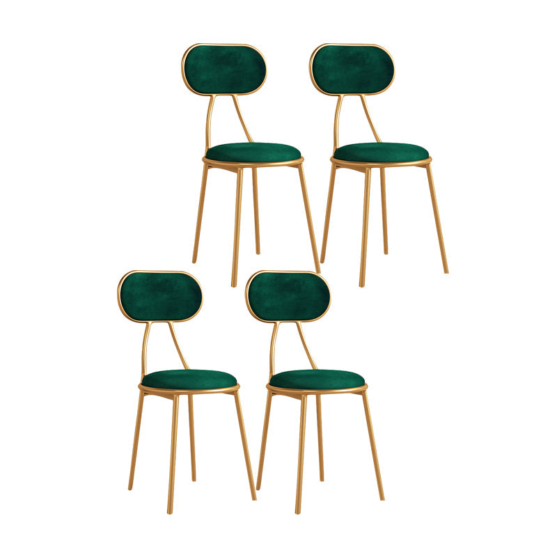 Nordic Style Stacking Open Back Side Chairs Dining Fabric Side Chair Green 4 Piece Set Clearhalo ' kitchen&dining_furn' 'Dining Chairs' 'Dining Tables & Seating' 'dining_chair' 'furn' 'furn_dining_chair' 'Furniture' 'furniture_dining_chair' 'Kitchen & Dining Furniture' 'kitchen' 4572146