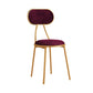 Nordic Style Stacking Open Back Side Chairs Dining Fabric Side Chair Purple 1 Piece Clearhalo ' kitchen&dining_furn' 'Dining Chairs' 'Dining Tables & Seating' 'dining_chair' 'furn' 'furn_dining_chair' 'Furniture' 'furniture_dining_chair' 'Kitchen & Dining Furniture' 'kitchen' 4572147