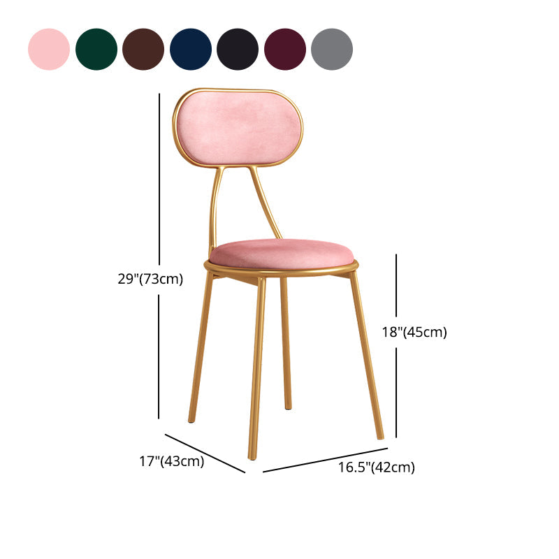 Nordic Style Stacking Open Back Side Chairs Dining Fabric Side Chair Clearhalo ' kitchen&dining_furn' 'Dining Chairs' 'Dining Tables & Seating' 'dining_chair' 'furn' 'furn_dining_chair' 'Furniture' 'furniture_dining_chair' 'Kitchen & Dining Furniture' 'kitchen' 4572150