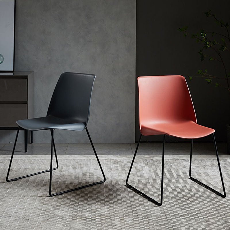 Contemporary Style Chair Dining Armless Side Chair with Metal Legs Clearhalo ' kitchen&dining_furn' 'Dining Chairs' 'Dining Tables & Seating' 'dining_chair' 'Furniture' 'furniture_dining_chair' 'Kitchen & Dining Furniture' 'kitchen' 4572151