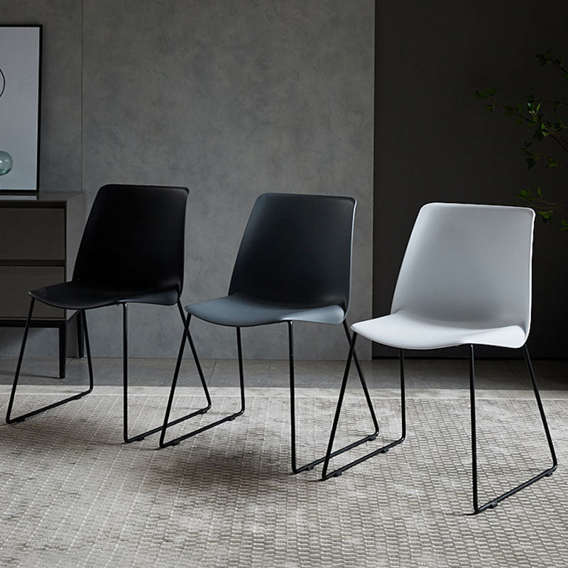 Contemporary Style Chair Dining Armless Side Chair with Metal Legs Clearhalo ' kitchen&dining_furn' 'Dining Chairs' 'Dining Tables & Seating' 'dining_chair' 'Furniture' 'furniture_dining_chair' 'Kitchen & Dining Furniture' 'kitchen' 4572156