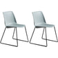 Contemporary Style Chair Dining Armless Side Chair with Metal Legs Green Set of 2 Clearhalo ' kitchen&dining_furn' 'Dining Chairs' 'Dining Tables & Seating' 'dining_chair' 'Furniture' 'furniture_dining_chair' 'Kitchen & Dining Furniture' 'kitchen' 4572159