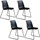Contemporary Style Chair Dining Armless Side Chair with Metal Legs Black Set of 4 Clearhalo ' kitchen&dining_furn' 'Dining Chairs' 'Dining Tables & Seating' 'dining_chair' 'Furniture' 'furniture_dining_chair' 'Kitchen & Dining Furniture' 'kitchen' 4572171