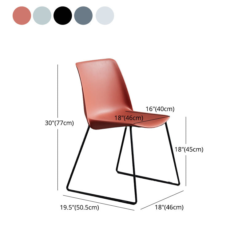 Contemporary Style Chair Dining Armless Side Chair with Metal Legs Clearhalo ' kitchen&dining_furn' 'Dining Chairs' 'Dining Tables & Seating' 'dining_chair' 'Furniture' 'furniture_dining_chair' 'Kitchen & Dining Furniture' 'kitchen' 4572175