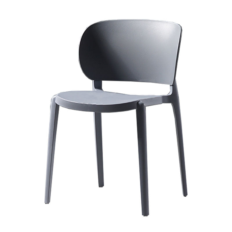 Contemporary Open Back Chairs Dining Armless Side Chairs with Plastic Legs Clearhalo ' kitchen&dining_furn' 'Dining Chairs' 'Dining Tables & Seating' 'dining_chair' 'furn' 'furn_dining_chair' 'Furniture' 'furniture_dining_chair' 'Kitchen & Dining Furniture' 'kitchen' 4572185