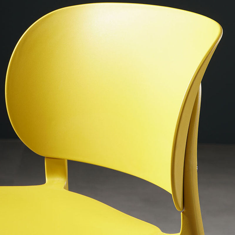 Contemporary Open Back Chairs Dining Armless Side Chairs with Plastic Legs Clearhalo ' kitchen&dining_furn' 'Dining Chairs' 'Dining Tables & Seating' 'dining_chair' 'furn' 'furn_dining_chair' 'Furniture' 'furniture_dining_chair' 'Kitchen & Dining Furniture' 'kitchen' 4572189