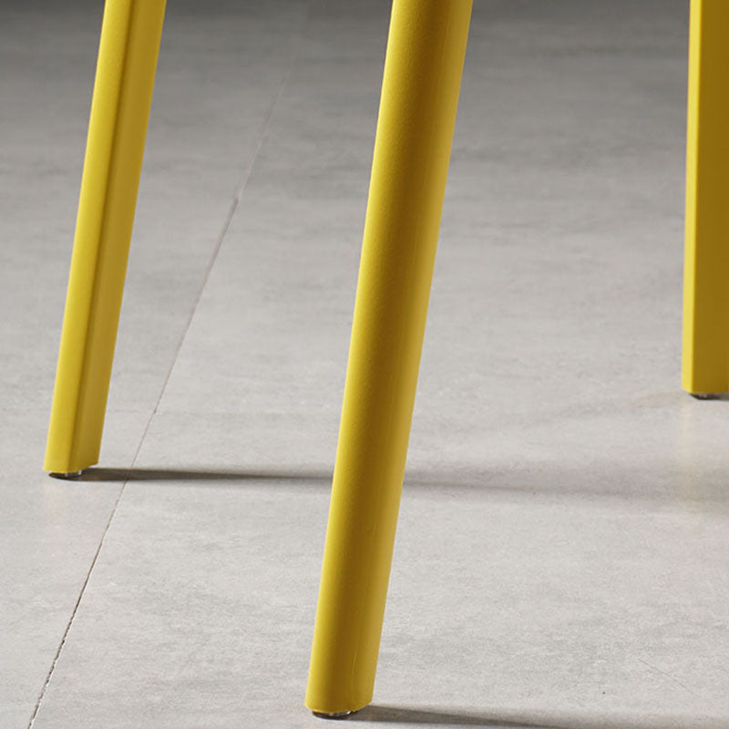 Contemporary Open Back Chairs Dining Armless Side Chairs with Plastic Legs Clearhalo ' kitchen&dining_furn' 'Dining Chairs' 'Dining Tables & Seating' 'dining_chair' 'furn' 'furn_dining_chair' 'Furniture' 'furniture_dining_chair' 'Kitchen & Dining Furniture' 'kitchen' 4572191