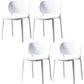 Contemporary Open Back Chairs Dining Armless Side Chairs with Plastic Legs White 4 Piece Set Clearhalo ' kitchen&dining_furn' 'Dining Chairs' 'Dining Tables & Seating' 'dining_chair' 'furn' 'furn_dining_chair' 'Furniture' 'furniture_dining_chair' 'Kitchen & Dining Furniture' 'kitchen' 4572201