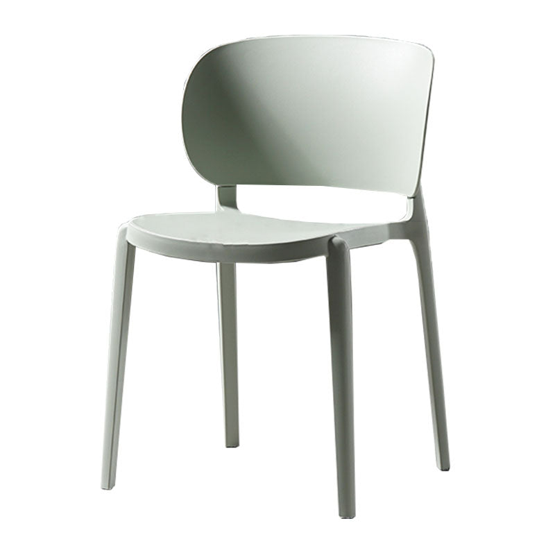 Contemporary Open Back Chairs Dining Armless Side Chairs with Plastic Legs Light Green 1 Piece Clearhalo ' kitchen&dining_furn' 'Dining Chairs' 'Dining Tables & Seating' 'dining_chair' 'furn' 'furn_dining_chair' 'Furniture' 'furniture_dining_chair' 'Kitchen & Dining Furniture' 'kitchen' 4572202