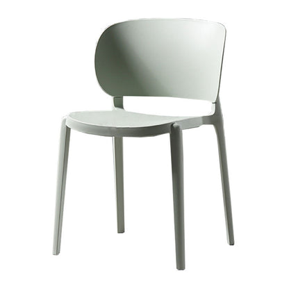 Contemporary Open Back Chairs Dining Armless Side Chairs with Plastic Legs Light Green 1 Piece Clearhalo ' kitchen&dining_furn' 'Dining Chairs' 'Dining Tables & Seating' 'dining_chair' 'furn' 'furn_dining_chair' 'Furniture' 'furniture_dining_chair' 'Kitchen & Dining Furniture' 'kitchen' 4572202