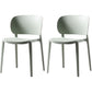 Contemporary Open Back Chairs Dining Armless Side Chairs with Plastic Legs Light Green 2 Piece Set Clearhalo ' kitchen&dining_furn' 'Dining Chairs' 'Dining Tables & Seating' 'dining_chair' 'furn' 'furn_dining_chair' 'Furniture' 'furniture_dining_chair' 'Kitchen & Dining Furniture' 'kitchen' 4572203