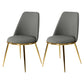 Glam Metal Dining Armless Chair Upholstered Dining Side Chair for Home Use Dark Gray 2 Piece Set Clearhalo ' kitchen&dining_furn' 'Dining Chairs' 'Dining Tables & Seating' 'dining_chair' 'furn' 'furn_dining_chair' 'Furniture' 'furniture_dining_chair' 'Kitchen & Dining Furniture' 'kitchen' 4572207