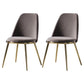 Glam Metal Dining Armless Chair Upholstered Dining Side Chair for Home Use Coffee 2 Piece Set Clearhalo ' kitchen&dining_furn' 'Dining Chairs' 'Dining Tables & Seating' 'dining_chair' 'furn' 'furn_dining_chair' 'Furniture' 'furniture_dining_chair' 'Kitchen & Dining Furniture' 'kitchen' 4572214