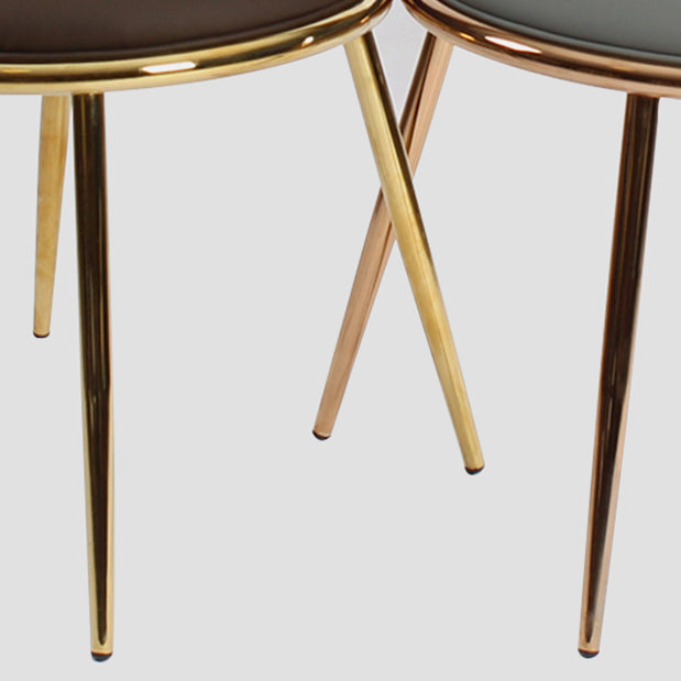 Glam Metal Dining Armless Chair Upholstered Dining Side Chair for Home Use Clearhalo ' kitchen&dining_furn' 'Dining Chairs' 'Dining Tables & Seating' 'dining_chair' 'furn' 'furn_dining_chair' 'Furniture' 'furniture_dining_chair' 'Kitchen & Dining Furniture' 'kitchen' 4572220