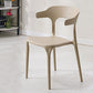 Contemporary Open Back Chair Plastic Dining Armless Side Chairs Khaki 1 Piece Clearhalo ' kitchen&dining_furn' 'Dining Chairs' 'Dining Tables & Seating' 'dining_chair' 'furn' 'furn_dining_chair' 'Furniture' 'furniture_dining_chair' 'Kitchen & Dining Furniture' 'kitchen' 4572223