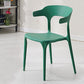 Contemporary Open Back Chair Plastic Dining Armless Side Chairs Green 1 Piece Clearhalo ' kitchen&dining_furn' 'Dining Chairs' 'Dining Tables & Seating' 'dining_chair' 'furn' 'furn_dining_chair' 'Furniture' 'furniture_dining_chair' 'Kitchen & Dining Furniture' 'kitchen' 4572228