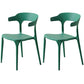 Contemporary Open Back Chair Plastic Dining Armless Side Chairs Green 2 Piece Set Clearhalo ' kitchen&dining_furn' 'Dining Chairs' 'Dining Tables & Seating' 'dining_chair' 'furn' 'furn_dining_chair' 'Furniture' 'furniture_dining_chair' 'Kitchen & Dining Furniture' 'kitchen' 4572231