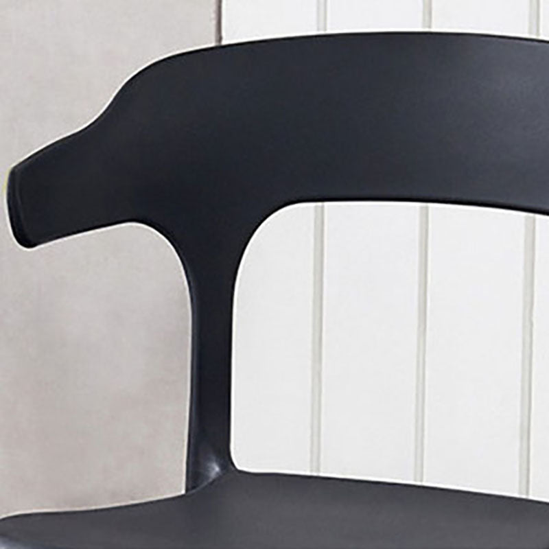Contemporary Open Back Chair Plastic Dining Armless Side Chairs Clearhalo ' kitchen&dining_furn' 'Dining Chairs' 'Dining Tables & Seating' 'dining_chair' 'furn' 'furn_dining_chair' 'Furniture' 'furniture_dining_chair' 'Kitchen & Dining Furniture' 'kitchen' 4572232