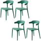 Contemporary Open Back Chair Plastic Dining Armless Side Chairs Green 4 Piece Set Clearhalo ' kitchen&dining_furn' 'Dining Chairs' 'Dining Tables & Seating' 'dining_chair' 'furn' 'furn_dining_chair' 'Furniture' 'furniture_dining_chair' 'Kitchen & Dining Furniture' 'kitchen' 4572233