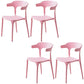 Contemporary Open Back Chair Plastic Dining Armless Side Chairs Pink 4 Piece Set Clearhalo ' kitchen&dining_furn' 'Dining Chairs' 'Dining Tables & Seating' 'dining_chair' 'furn' 'furn_dining_chair' 'Furniture' 'furniture_dining_chair' 'Kitchen & Dining Furniture' 'kitchen' 4572243