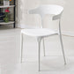 Contemporary Open Back Chair Plastic Dining Armless Side Chairs White 1 Piece Clearhalo ' kitchen&dining_furn' 'Dining Chairs' 'Dining Tables & Seating' 'dining_chair' 'furn' 'furn_dining_chair' 'Furniture' 'furniture_dining_chair' 'Kitchen & Dining Furniture' 'kitchen' 4572244