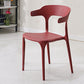 Contemporary Open Back Chair Plastic Dining Armless Side Chairs Burgundy 1 Piece Clearhalo ' kitchen&dining_furn' 'Dining Chairs' 'Dining Tables & Seating' 'dining_chair' 'furn' 'furn_dining_chair' 'Furniture' 'furniture_dining_chair' 'Kitchen & Dining Furniture' 'kitchen' 4572247