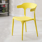 Contemporary Open Back Chair Plastic Dining Armless Side Chairs Yellow 1 Piece Clearhalo ' kitchen&dining_furn' 'Dining Chairs' 'Dining Tables & Seating' 'dining_chair' 'furn' 'furn_dining_chair' 'Furniture' 'furniture_dining_chair' 'Kitchen & Dining Furniture' 'kitchen' 4572253
