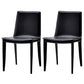 Modern Leather Armless Dining Chair Metal Dining Chairs for Restaurant Use Black 2 Piece Set Clearhalo ' kitchen&dining_furn' 'Dining Chairs' 'Dining Tables & Seating' 'dining_chair' 'furn' 'furn_dining_chair' 'Furniture' 'furniture_dining_chair' 'Kitchen & Dining Furniture' 'kitchen' 4572261